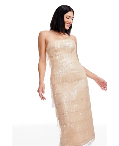 Dress The Population Women's Viviana Strapless Bodycon Dress In Neutral