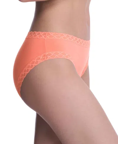 Natori Bliss Lace-trim Cotton French-cut Brief Underwear 152058 In Pink