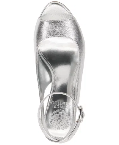 Vince Camuto Pavles Ankle Strap Sandal In Silver
