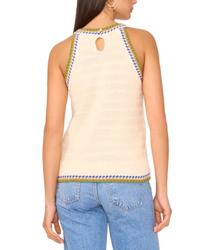 Vince Camuto Pointelle Cotton Sweater Tank