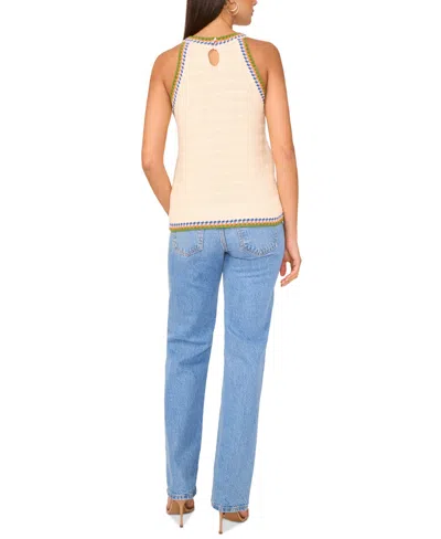 Vince Camuto Pointelle Cotton Sweater Tank