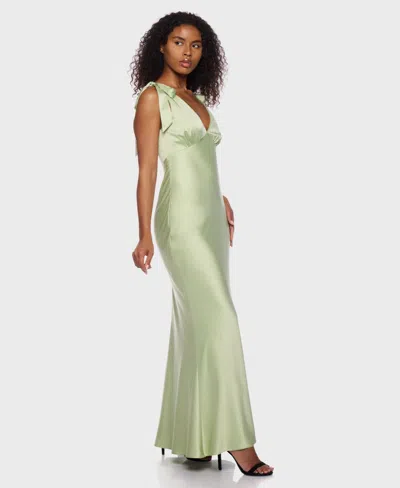 B Darlin Juniors' Sleeveless Satin Maxi Dress