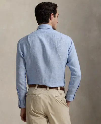 Polo Ralph Lauren Classic Fit Houndstooth Linen Button-up Shirt