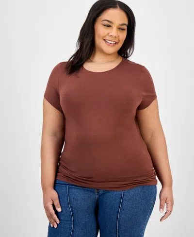 Aveto Plus Size Basic Crewneck Short-sleeve T-shirt