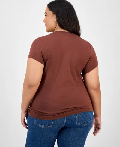 Aveto Plus Size Basic Crewneck Short-sleeve T-shirt