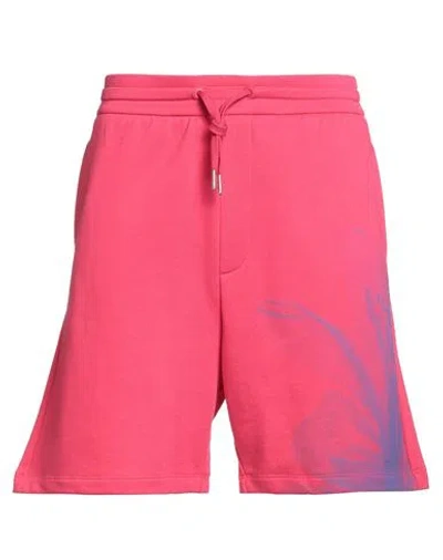 Armani Exchange Man Shorts & Bermuda Shorts Fuchsia Size L Cotton, Polyester In Gray