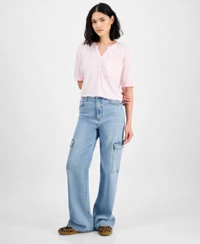 Hippie Rose Juniors' Henley Top