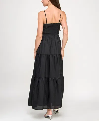 Trixxi Juniors' Tiered Keyhole Fit & Flare Dress