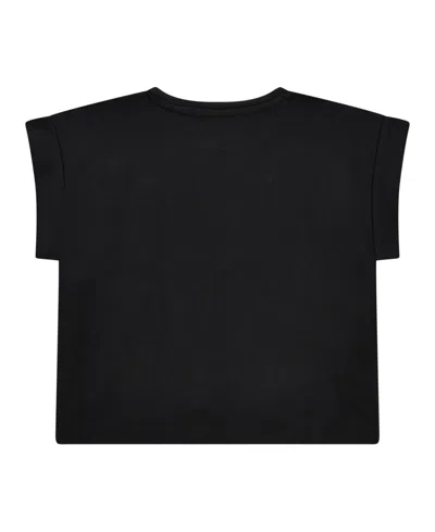 Guess Big Girl Short Sleeve Stretch Jersey T-shirt In Black