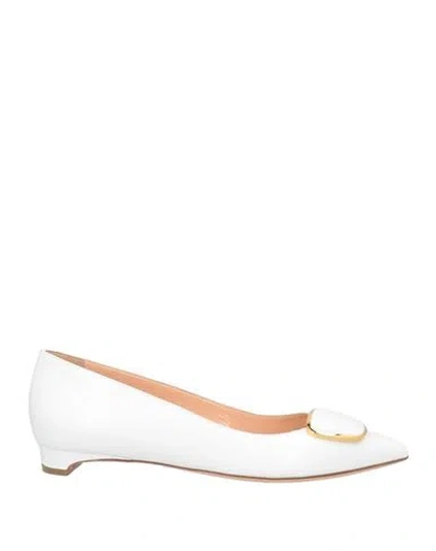 Rupert Sanderson Woman Ballet Flats White Size 7.5 Calfskin