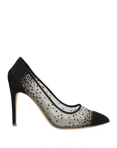 Rupert Sanderson Woman Pumps Black Size 7.5 Textile Fibers