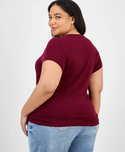 Aveto Plus Size Basic Crewneck Short-sleeve T-shirt