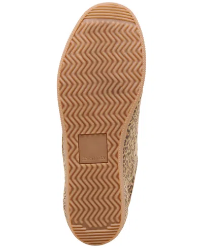 Dolce Vita Laini Sneakers Tan Leopard Printed Suede In Animal Print