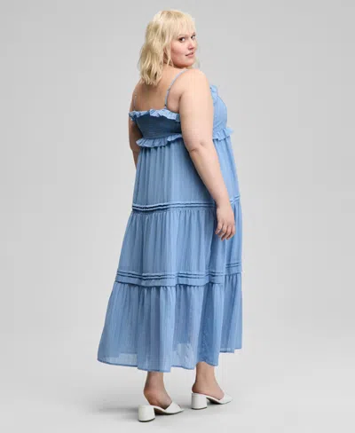 And Now This Trendy Plus Size Ruffle-trim Maxi Dress, Exclusively At Macy's