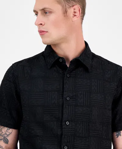 Guess Men's Idris Embroidered Patterned Shirt