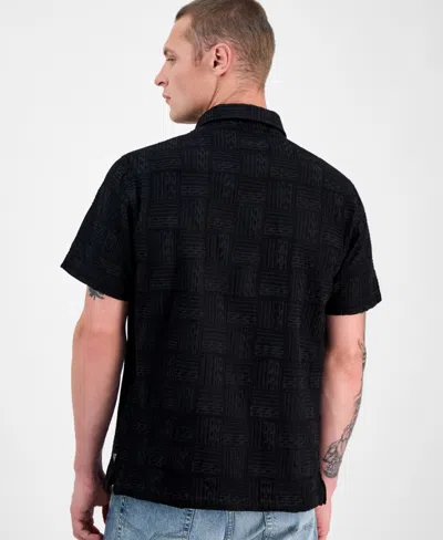 Guess Men's Idris Embroidered Patterned Shirt