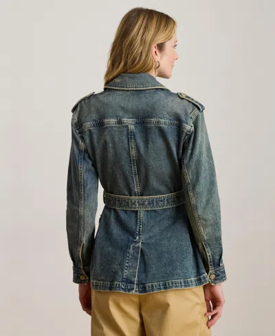 Ralph Lauren Women's Belted Denim Field Jacket In Blue