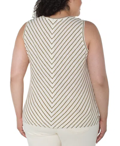 Liverpool Los Angeles Plus Size Sleeveless Twist-front Top