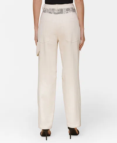 Avec Les Filles Women's Bandanna-inset Carpenter Pants