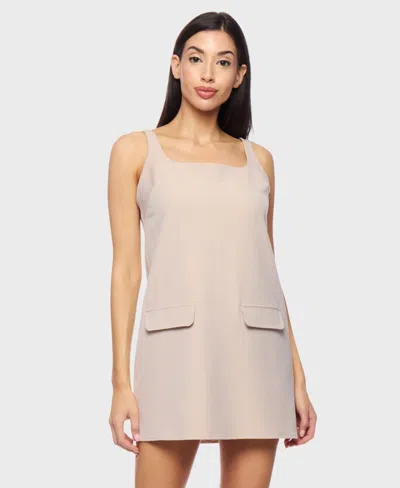Alex & Sophia Juniors' Herringbone Short Sleeveless Dress