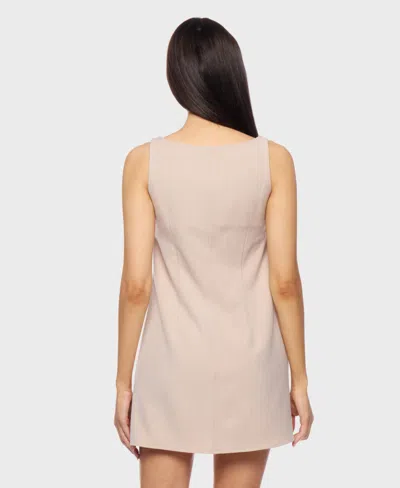 Alex & Sophia Juniors' Herringbone Short Sleeveless Dress