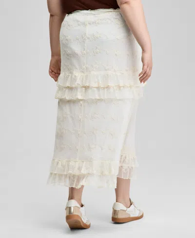 And Now This Trendy Plus Size Lace Ruffle-trim Maxi Skirt, Exclusively At Macy's