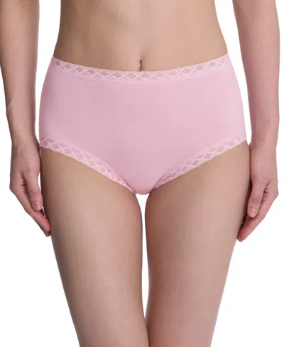 Natori Bliss Lace-trim High Rise Cotton Brief 755058
