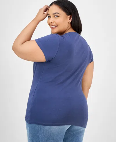 Aveto Plus Size Basic Crewneck Short-sleeve T-shirt