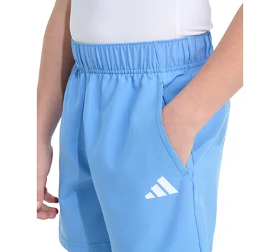 Adidas Originals Big Boys Essentials Elastic-waistband Small-logo Woven Shorts In Blue