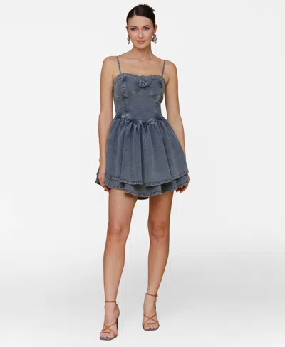 Avec Les Filles Bustier Denim Minidress