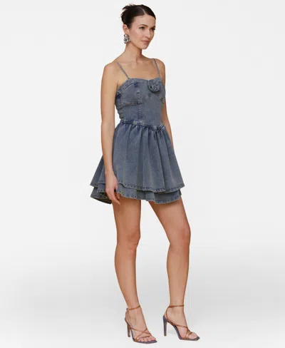 Avec Les Filles Bustier Denim Minidress
