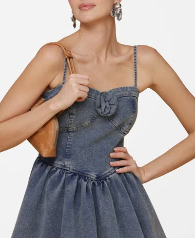 Avec Les Filles Bustier Denim Minidress