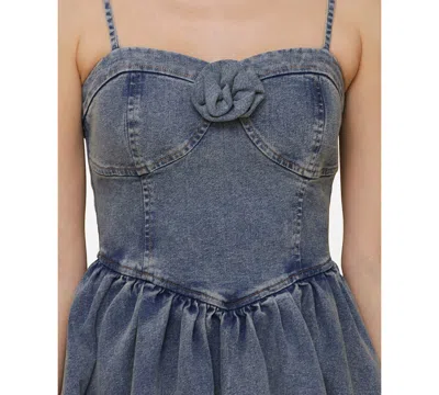 Avec Les Filles Bustier Denim Minidress