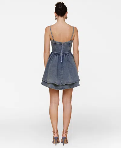 Avec Les Filles Bustier Denim Minidress
