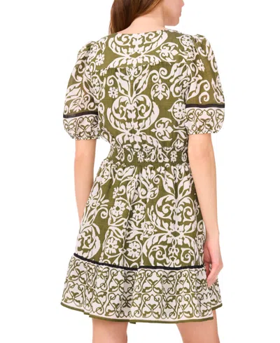 Msk Women's Short-sleeve V-neck A-line Dress