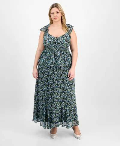 On 34th Trendy Plus Size Ruffled-strap Smocked Top, Exclusively At Macy's