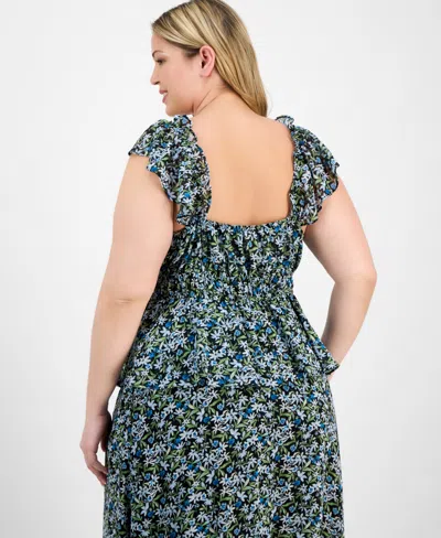 On 34th Trendy Plus Size Ruffled-strap Smocked Top, Exclusively At Macy's