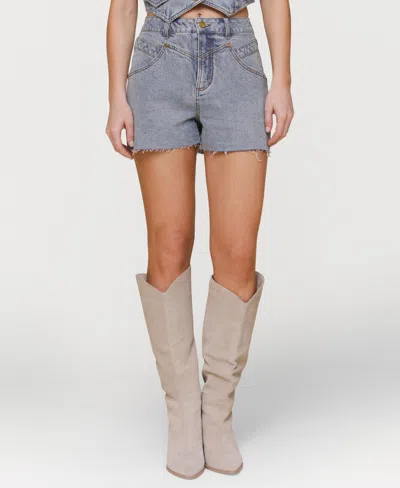 Avec Les Filles Women's Yoke Detail Denim Shorts