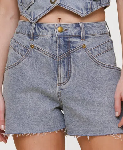 Avec Les Filles Women's Yoke Detail Denim Shorts