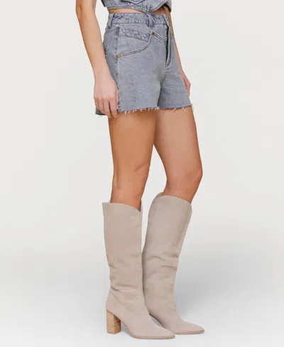 Avec Les Filles Women's Yoke Detail Denim Shorts