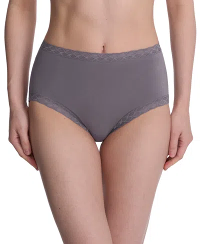 Natori Bliss Lace-trim High Rise Cotton Brief 755058
