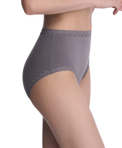 Natori Bliss Lace-trim High Rise Cotton Brief 755058