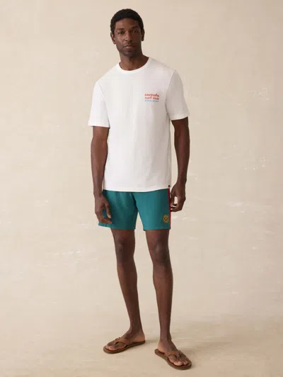 Faherty Surf Ghana Short Sleeve Flag Graphic T-shirt In White