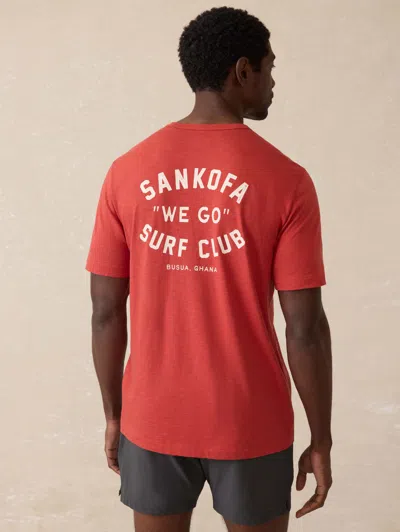 Faherty Surf Ghana Short Sleeve Logo Graphic T-shirt In Red