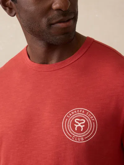 Faherty Surf Ghana Short Sleeve Logo Graphic T-shirt In Red