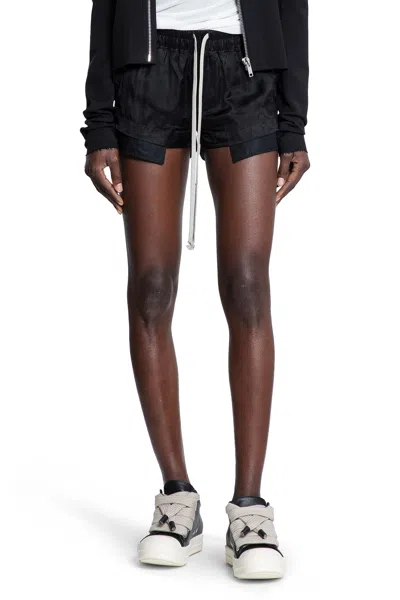 Rick Owens Woman Black Shorts