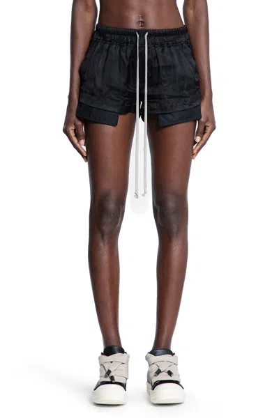 Rick Owens Woman Black Shorts