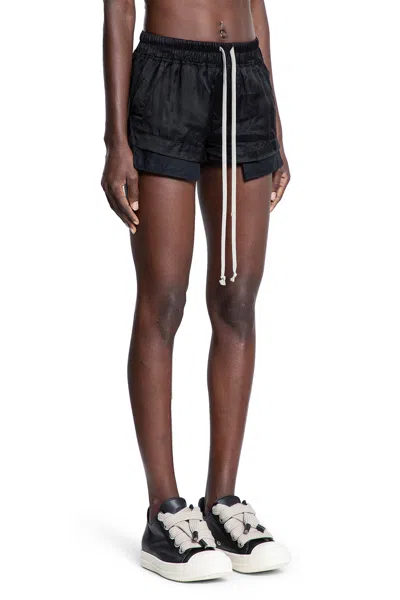 Rick Owens Woman Black Shorts