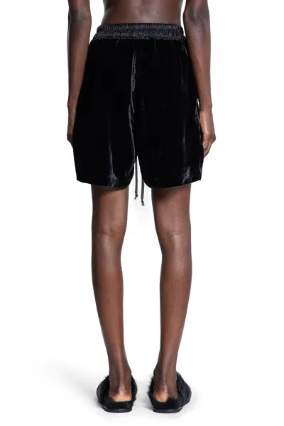Rick Owens Woman Black Shorts