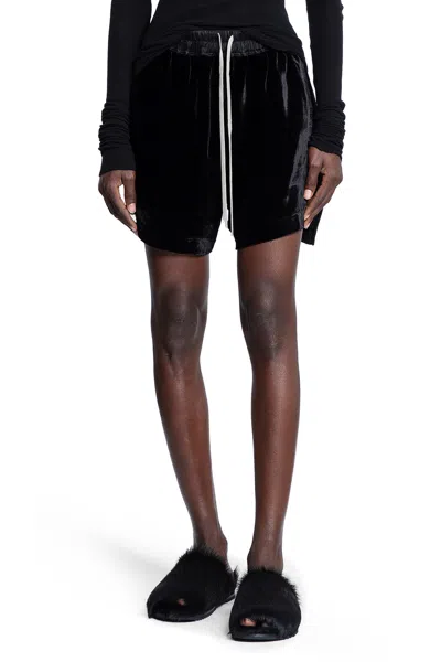Rick Owens Woman Black Shorts